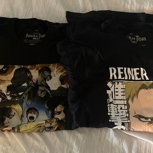 set of two aot hottopic tees